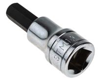 stm10 Facom 1/2 in Drive Bit Socket, Hex Bit, 10mm, 60 mm Overall Length