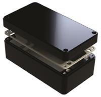 487-261609e-68 Deltron 486 Series Black Aluminium Enclosure, IP68, 260 x 160 x 90mm