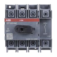 ot125f4n2-1sca105051r1001 ABB 4P Pole Base Mounting Isolator Switch - 125A Maximum Current, 45kW Power Rating, IP20