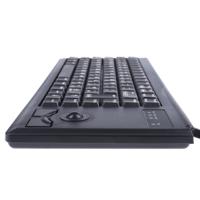 g84-4400lpbgb-2 Cherry Wired PS/2 Compact Trackball Keyboard, QWERTY (UK), Black