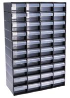 877-6812 RS PRO 40 Drawer Unit, Plastic, 420mm x 270mm x 130mm, Black