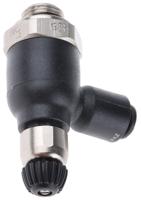 7060-04-10 Legris 7060 Series Threaded Exhaust Regulator, G 1/8 Male Inlet Port x 4mm Tube Outlet Port