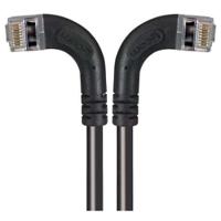 trd815sra8blk-3 L-ComTRD, 3ft Cat5e, Black RJ45 to Male RJ45 Male, Copper Braid Shielded, Terminated PVC Sheath