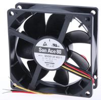 9s0812f4011 Sanyo Denki San Ace 9S Series Axial Fan, 12 V dc, DC Operation, 55.8m³/h, 1.32W, 110mA Max, 80 x 80 x 25mm
