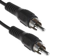 742-4305 RS PRO Male RCA to Male RCA Aux Cable, Black, 5m