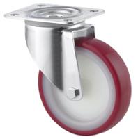 3470uar200p63-red Tente Swivel Castor Wheel, 350kg Capacity, 200mm Wheel