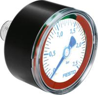 ma-40-25-r18-e-rg Festo R 1/8 Analogue Pressure Gauge 2.5bar Inline 40mm Outside Diameter