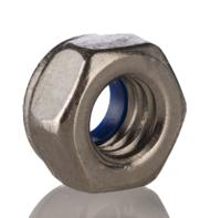 530-393 RS PRO, Bright Zinc Plated Steel Lock Nut, DIN 982, M8