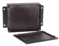 621-4924 RS PRO Black Die Cast Aluminium Enclosure, IP66, Flanged, Black Lid, 139.8 x 89.7 x 55.2mm