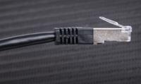 411-227 RS PRO, 1m Cat6, Black RJ45 to Male RJ45 Male, S/FTP Shielded, Terminated PVC Sheath