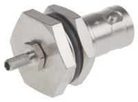 j01003b5032 Telegartner, Jack Panel Mount BNC Connector, 75Ω, Crimp Termination, Straight Body
