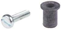 r-rnt-m5x20 RawlPlug Black Rubber, Steel Wall Plug, 14.1mm Length, 10mm Fixing Hole Diameter