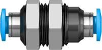 qss-4 Festo QSS Series Bulkhead Tube-to-Tube Adaptor, Push In 4 mm to Push In 4 mm, Tube-to-Tube Connection Style, 153157