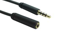 236-9050 RS PRO Male 3.5mm Stereo Jack to Female 3.5mm Stereo Jack Aux Cable, 2m