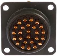 62gb-12e16-26pn Amphenol Limited, 62GB 26 Way Box Mount MIL Spec Circular Connector ReceptacleOlive, Pin Contacts,Shell Size 16,