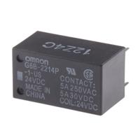 g6b-2214p-1-us-dc24 Omron PCB Mount Power Relay, 24V dc Coil, 5A Switching Current, DPST