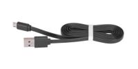 unc1m-black Micro USB Noodle Cable - 1m Black