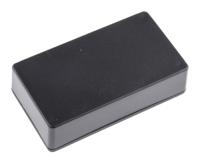 1591xxbsbk Hammond 1591 Series Black ABS Enclosure, IP54, Black Lid, 113.82 x 63.32 x 28.25mm