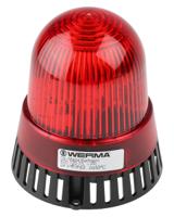 42012075 Werma 420 Series Red Sounder Beacon, 24 V ac/dc, IP65, Surface Mount, 105dB at 1 Metre
