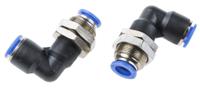 916-0845 RS PRO Bulkhead Tube-to-Tube Adaptor, Push In 10 mm to Push In 10 mm, Tube-to-Tube Connection Style