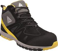 manhas3no41 Delta Plus Black, Yellow Composite Toe Capped Men's Safety Boots, UK 7, EU 41