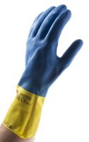 34405209 Mapa Duomix Blue Latex, Neoprene Work Gloves, Uncoated Coating