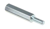 806-6613 RS PRO Standoff, M3 x M3 Thread, 20mm Body, Steel, Male/Female, 8mm Stud