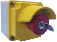 lpzm1b5p02 Lovato LPZM Series Key Release Emergency Stop Push Button, Surface Mount, 1NC, IP66, IP67