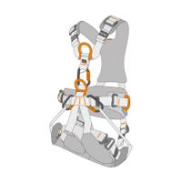 nus130ml NEOFEU NUS130..ML Front, Rear, Sides Attachment Safety Harness, 140kg Max, M/L