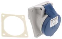 1463 MENNEKES IP44 Blue Panel Mount 3P Angled Industrial Power Socket, Rated At 16A, 230 V