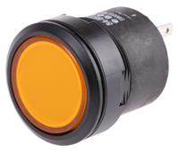 k84-6034609 EAO 84 Series Illuminated Push Button Switch, Momentary, Panel Mount, 22.5mm Cutout, SPST, Yellow LED, 24V dc, IP67