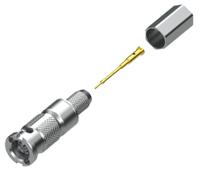 hdbnc-p-c-gn-st-ca6 Samtec HD-BNC Series, Plug Cable Mount BNC Connector, 75Ω, Crimp Termination, Straight Body
