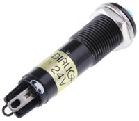 609-1222-140f Dialight Green Indicator, 24V dc, 9mm Mounting Hole Size, Solder Tab Termination