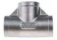 499-2981 RS PRO Stainless Steel Pipe Fitting, Tee Circular Tee, Female G 1/2in x Female G 1/2in x Female G 1/2in