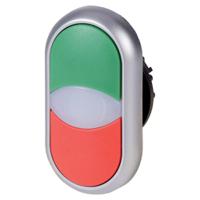 216698-m22-ddl-gr Eaton M22 Series Green, Red Illuminated Momentary Push Button Head, 22mm Cutout, IP67