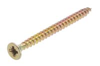 263-1870 RS PRO Pozidriv Countersunk Steel Wood Screw, Yellow Passivated, Zinc Plated, 4mm Thread, 50mm Length