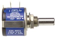 534b1104jc8872 Vishay 534 100kΩ Rotary Potentiometer 10-Turns 1-Gang Panel Mount, 534B1104JC8872