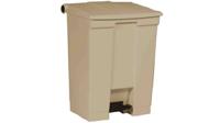 fg614500beig Rubbermaid Commercial Products Legacy Step-On 68L Beige Pedal Plastic Waste Bin