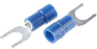 270-7660 RS PRO Insulated Crimp Spade Connector, 1.5mm² to 2.5mm², 16AWG to 14AWG, 5.3mm Stud Size Vinyl, Blue