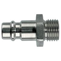 25sfaw13exx Legris Zinc Plated Steel Male Pneumatic Quick Connect Coupling, 1/4 in Male Male Thread