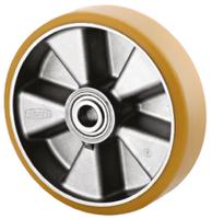 itp125x50-20-flat Tente Yellow Polyurethane Corrosion Resistant Trolley Wheel, 1000kg