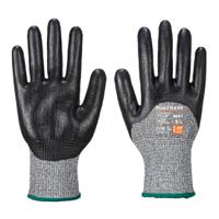 a621bkrm Portwest Black Nitrile, Polyester, Fibreglass, High Performance Polyethylene Glove 45 mm