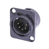 nc5md-l-b-1 Neutrik Panel Mount XLR Connector, Male, 50 V, 5 Way, Gold Plating