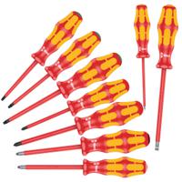 05133355001 Wera Phillips; Plusminus Pozidriv; Pozidriv; Slotted; Torx Insulated Screwdriver Set, 9-Piece