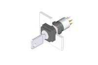 51-445036d EAO IP65 Key Switch, 1NC+1NO, 100 mA 2-Way