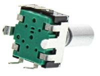 pec11r-4115f-s0018 Bourns 18 Pulse Incremental Mechanical Rotary Encoder with a 6 mm Flat Shaft (Not Indexed), Through Hole