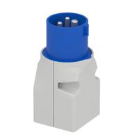 pkza204 Schneider Electric, Mureva IP20 Grey Snap Pin Mount 2P + E Industrial Power Socket, Rated At 16A, 220 V