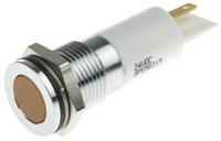 843-2528 RS PRO Orange Panel Mount Indicator, 21.6 → 26.4V dc, 14mm Mounting Hole Size, IP67