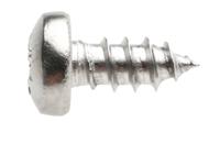 521-535 RS PRO Plain Stainless Steel Pan Head Self Tapping Screw, N°N°4 x 1/4in Long 6.5mm Long