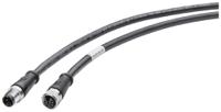 6xv18016dh10 Siemens Male 4 way M12 to Female 4 way M12 Sensor Actuator Cable, 1 m
